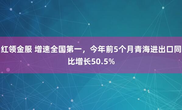 红领金服 增速全国第一，今年前5个月青海进出口同比增长50.5%
